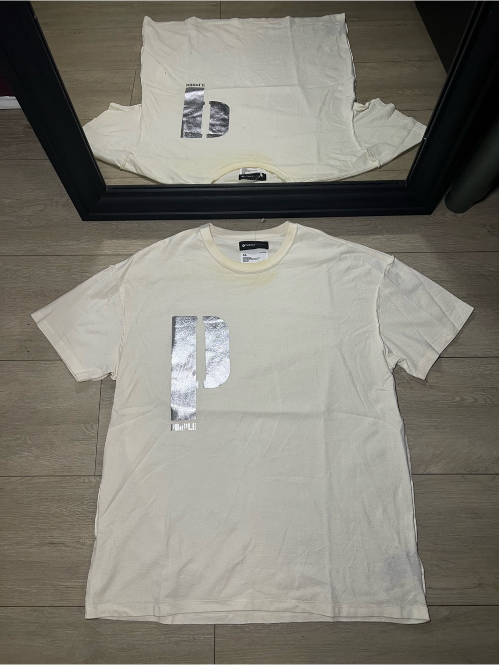 Y2K Purple Brand Silver P Spellout Streetwear Shirt